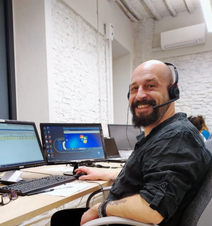 Operatore Gcom al lavoro